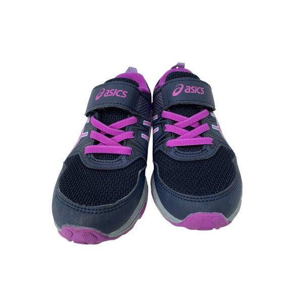 Asics Pre Venture 8 PS Running Shoes Unisex Kids Size 10 Black Purple 1014A170 - Picture 3 of 9
